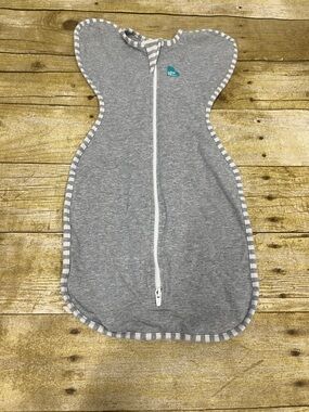Love to Dream Grey Stripe Trim Swaddle Sleepsack Size Newborn